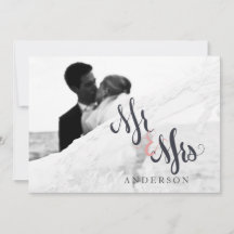 Calligraphy Mr. & Mrs. Wedding Vielen Dank für Ihr