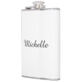 Calligraphy Name Creative Trendy White Flachmann (Links)