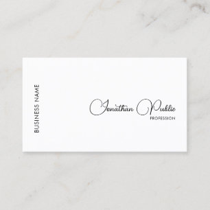Calligraphy Name Custom Company Logo Elegant Visitenkarte