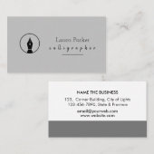 Calligraphy Nib Gold Freelance Writer Visitenkarte (Vorne/Hinten)