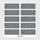 Calligraphy Off-Black Wedding Guest Address Labels (Blatt)