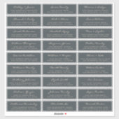 Calligraphy Off-Black Wedding Guest Address Labels (Blatt)