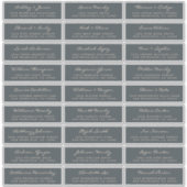 Calligraphy Off-Black Wedding Guest Address Labels (Vorderseite)