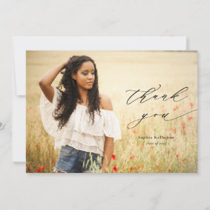 Calligraphy Overlay Foto Abschluss Vielen Dank Dankeskarte