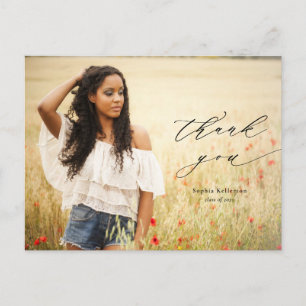 Calligraphy Overlay Foto Abschluss Vielen Dank Postkarte