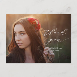 Calligraphy Overlay Foto Abschluss Vielen Dank Postkarte