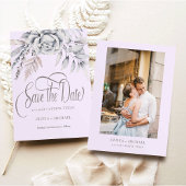 Calligraphy Pastel Beige Blume Save the Date