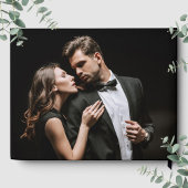 Calligraphy Photo Red Roses Black Wedding Gästebuch