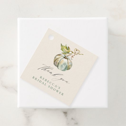 Calligraphy Pumpkin Brautparty Vielen Dank Geschenkanhänger (Beispiel)