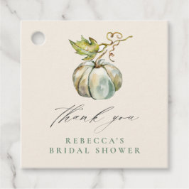 Calligraphy Pumpkin Brautparty Vielen Dank Geschenkanhänger