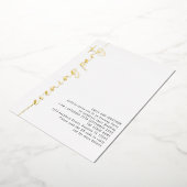 Calligraphy QR Code Abend Party Wedding Real Folieneinladung (Gedreht)