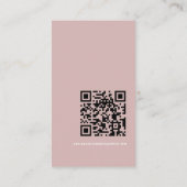 Calligraphy QR Code Dusty Rose Wedding RSVP Begleitkarte (Rückseite)