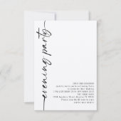 Calligraphy QR Code Wedding Abend Einladung (Vorderseite)