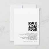 Calligraphy QR Code Wedding Abend Einladung (Rückseite)