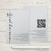 Calligraphy QR Code Wedding Abend Einladung