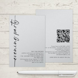 Calligraphy QR Code Wedding Abend Einladung