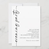 Calligraphy QR Code Wedding Abend Party Gäste Einladung (Vorderseite)