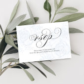 Calligraphy QR Code Wedding RSVP Response Card Karte