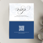 Calligraphy QR Code Wedding RSVP Response Card Karte