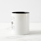 Calligraphy Quote good things take time Zweifarbige Tasse (Mittel)