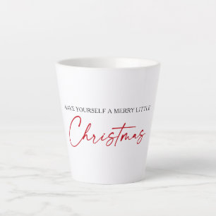Calligraphy Red Ink Pen Minimalistische Weihnachte Milchtasse