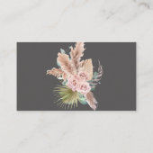 Calligraphy Rustic Boho Floral Wedding Website Begleitkarte (Rückseite)