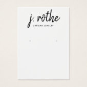 Calligraphy Schriftart Schwarz-weiß Earring Displa (Vorderseite)