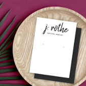 Calligraphy Schriftart Schwarz-weiß Earring Displa