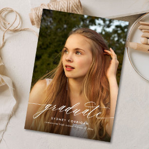 Calligraphy Script Abschluss Foto Einladung