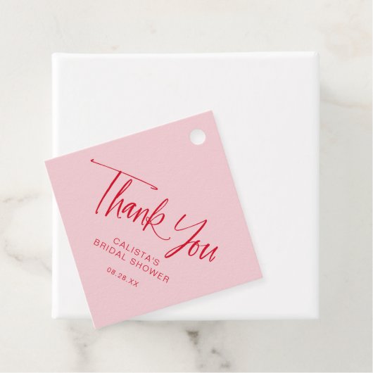 Calligraphy Script Brautparty Vielen Dank Geschenkanhänger (Beispiel)