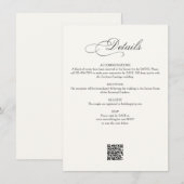 Calligraphy Script Details Wedding Begleitkarte (Vorne/Hinten)