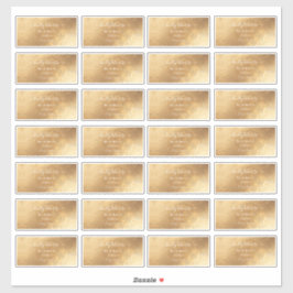 Calligraphy Script DIY Guest Address Imitats Gold Aufkleber