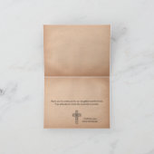 Calligraphy Script Dove Thank You Dankeskarte (Innenseite)