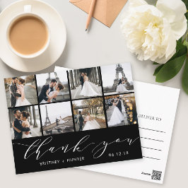 Calligraphy Script Foto Vielen Dank Black Postcard Postkarte