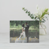 Calligraphy Script Foto Vielen Dank Post Card Folie Einladungspostkarte (Stehend vorne)