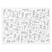 Calligraphy Script Fruitage of the Spirit  Tischdecke (Vorderseite (Horizontal))
