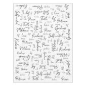 Calligraphy Script Fruitage of the Spirit  Tischdecke (Vorderseite)