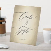 Calligraphy Script Gold Cards & Gifts Wedding Sockelschild (In SItu)