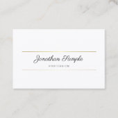Calligraphy Script Gold Chic Design Luxe Template Visitenkarte (Vorderseite)