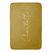 Calligraphy Script Gold Color Individuelle Name Ed Badematte (Vorderseite Vertikal)