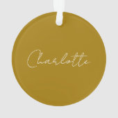 Calligraphy Script Gold Color Individuelle Name Ed Ornament (Rückseite)