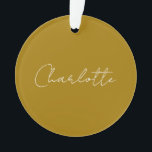 Calligraphy Script Gold Color Individuelle Name Ed Ornament<br><div class="desc">Wenn Sie ein einfaches,  lesbares und minimalistisches Design suchen,  dann ist dies für Sie.</div>