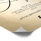 Calligraphy Script Gold Oh Snap-Hochzeitssing Poster (Ecke)