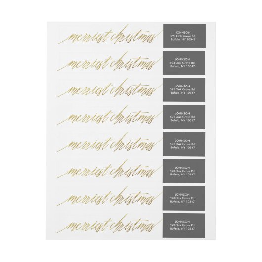 Calligraphy Script Imitate Gold Foil Frohe Weihnac (Bogen)
