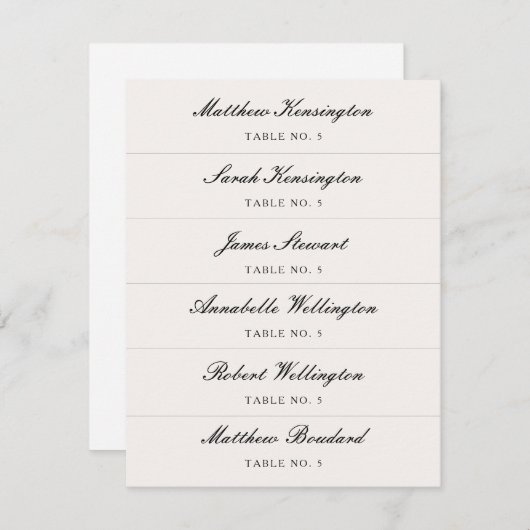 Calligraphy Script Individuelle Name Wedding Platz (Vorne/Hinten)