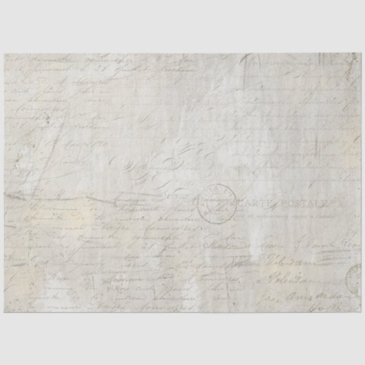 Calligraphy Script Marble Gray Beige Decoupage Seidenpapier (Vorderseite)