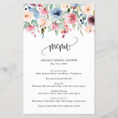 Calligraphy Script-Menü "Watercolor-Blume" Flyer (Vorne)