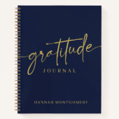 Calligraphy Script Modern Gratitude Journal Notizblock (Vorderseite)