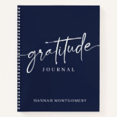 Calligraphy Script Modern Gratitude Journal Notizblock (Vorderseite)