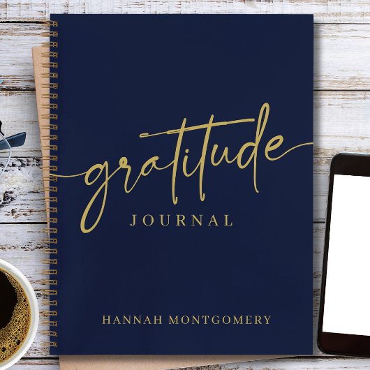 Calligraphy Script Modern Gratitude Journal Notizblock